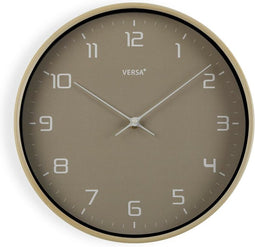 Muurklok Versa Grijs Hout 30,5 x 4,3 x 30,5 cm Kwarts Polyurethaan