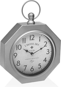 Muurklok Versa GY Metaal (28 x 8 x 40 cm)