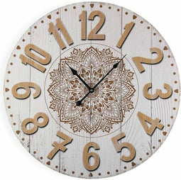 Muurklok Versa Hout (3 x 58 x 58 cm)