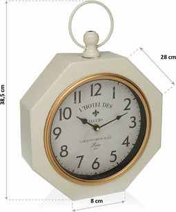 Muurklok Versa W Metaal (28 x 8 x 40 cm)