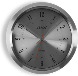 Muurklok Versa Zilverkleurig Metaal Aluminium Kwarts 6 x 35,5 x 35,5 cm