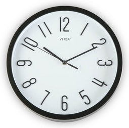 Muurklok Versa Zwart Plastic Fusion 4,6 x 30 x 30 cm (Ø 30 cm)