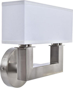 Muurlamp DKD Home Decor Ziverachtig Metaal Polyester Wit 220 V 40 W (25 x 14 x 24 cm)