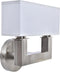 Muurlamp DKD Home Decor Ziverachtig Metaal Polyester Wit 220 V 40 W (25 x 14 x 24 cm)