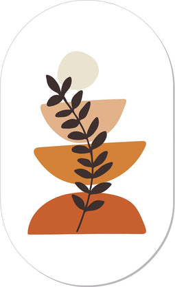 Muurovaal abstract leaf S - 60 x 37 cm