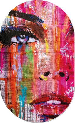 Muurovaal art face M - 90 x 55 cm