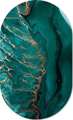 Muurovaal art groen M - 90 x 55 cm