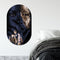 Muurovaal black gold face S - 60 x 37 cm