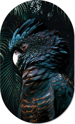 Muurovaal cockatoo M - 90 x 55 cm