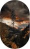 Muurovaal dark sky XS - 40 x 25 cm