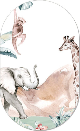 Muurovaal kids jungle XS - 40 x 25 cm