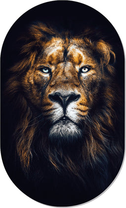 Muurovaal lion face XS - 40 x 25 cm