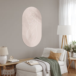 Muurovaal women soft L - 140 x 85 cm