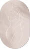 Muurovaal women soft M - 90 x 55 cm