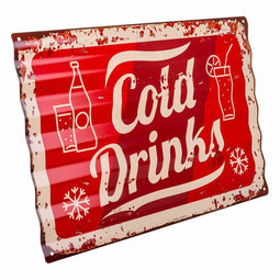Muurplaat Alexandra House Living Cold Drink Ijzer 59 x 1 x 40 cm