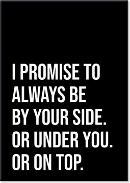 Muurrechthoek i promise black 80 x 56 cm