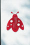 Muurthermometer kunststof rood lieveheersbeestje 15x12x0,3 cm