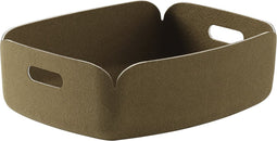 Muuto Restore Tray opbergbak - 32x39xh12 cm - Bruingroen
