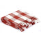 vidaXL - Plaid - geblokt - 125x150 - cm - katoen - steenrood