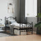 vidaXL - Bedframe - met - hoofd- - en - voeteneinde - metaal - zwart - 75x190 - cm