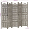 vidaXL - Kamerscherm - 5 - panelen - handgesneden - 200x165 - cm - mangohout - grijs