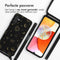 iMoshion Hoesje Geschikt voor Samsung Galaxy A14 (5G) / A14 (4G) Hoesje Met Koord - iMoshion Siliconen design hoesje met koord - Zwart / Sky Black