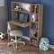 Emob Locelso Bureau - Eik - 113 cm breed - Bruin - Spaanplaat - Op voorraad