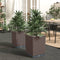 vidaXL - Plantenbakken - 2 - st - 30x30x37 - cm - polypropeen - bruin
