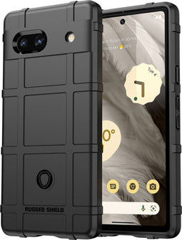 imoshion Hoesje Geschikt voor Google Pixel 7a Hoesje Siliconen - imoshion Rugged Shield Backcover - Zwart