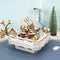 Muziekdoosje DIY 3D Houten Puzzel, Snow Train, Tone-Cheer, TQ058, 14x14x12,2cm