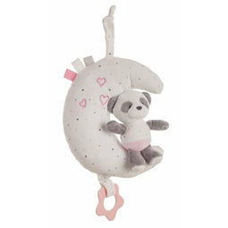 Muzikale Rammelaar Baby Panda Maan Roze