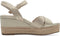 Tamaris Core - Dames Sandalen - Hakhoogte 7 cm - CHAMPAGNE - Maat 41
