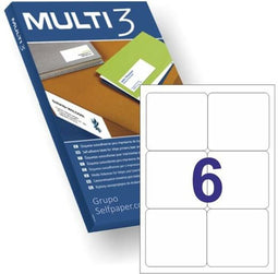 Stickers/etiketten MULTI 3 99,1 x 93,1 mm Wit 100 Lakens