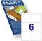 Stickers/etiketten MULTI 3 99,1 x 93,1 mm Wit 100 Lakens