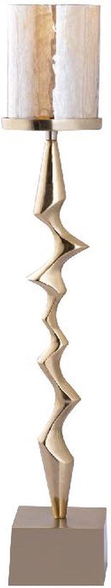 PTMD Kandelaar Alpha - 11x11x61 cm - Aluminium - Goud