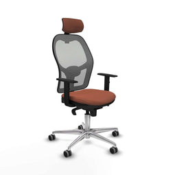 Piqueras y Crespo 1D086G2 - Bureaustoel - Hoogteverstelbaar met armleuning - Bruin Grijs
