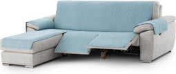 Hoes voor chaise longue met korte armleuning links Eysa MONTBLANC Turkoois 100 x 110 x 240 cm