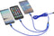 Smrter USB-laadkabel USB 2.0 USB-A stekker, USB-C stekker, Apple Lightning stekker, USB-micro-B stekker 1.20 m Blauw SM