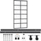 vidaXL - Schuifdeur - met - beslag - 102x205 - cm - aluminium - en - ESG-glas