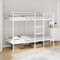 vidaXL - Stapelbed - zonder - matras - 80x200 - cm - staal - wit