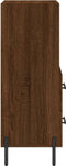 vidaXL - Dressoir - 34,5x34x90 - cm - bewerkt - hout - bruin - eikenkleur