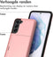 imoshion Hoesje Geschikt voor Samsung Galaxy S21 Hoesje - Ruimte voor 2 pasjes - imoshion Backcover met pasjeshouder - Rosé Goud