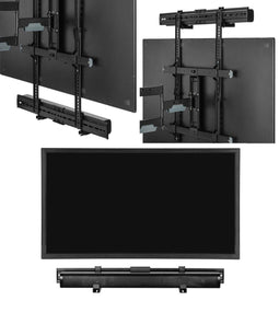 Universele Soundbar Beugel - Wandmontage onder of boven TV - Geschikt voor soundbars tot 15 kg - Zwart