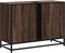 vidaXL - Wastafelkast - 80x33x60 - cm - bewerkt - hout - bruin - eikenkleurig
