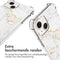 iMoshion Hoesje Geschikt voor iPhone 14 Hoesje Met Koord - iMoshion Design Hoesje met Koord - Wit / White Marble