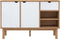 vidaXL - Dressoir - OTTA - 114x43x73,5 - cm - massief - grenenhout - bruin - en - wit