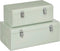 Atmosphera Metalen Koffers - S: 39x23x16cm/M: 47x28x19cm - Set van 2 - Groen