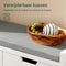 SoBuy FSR63-II-W - Entreebank - Witte schoenenkast met opbergbank - 91 cm breed
