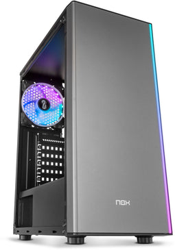 NOX Infinity Omega - PC Midi-Tower - LED RGB - Zwart
