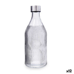 Quid Maison - Waterfles - Glas 1 L - Grijs (12 Stuks)